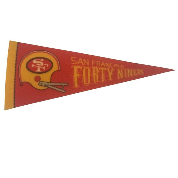 VTG San Francisco 49ers 9" Pennant Souvenir Flags (2) SF Football Team NFL - Picture 3 of 6